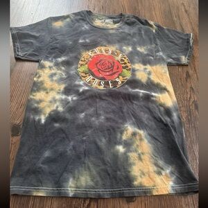 Guns N' Roses Size Medium Bleached Black Rock Shirt Retro Distressed Look